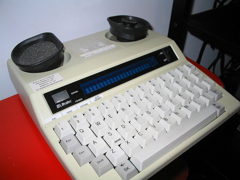 A TTY/TDD text telephone device